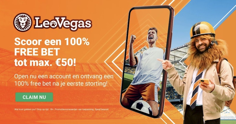Schermafbeelding van het Leovegas uitbetalingsmenu op een smartphone
