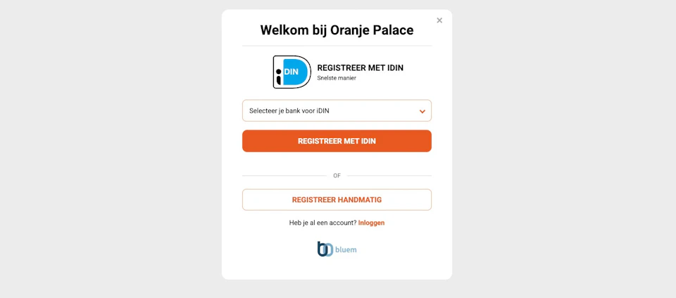 Oranje Palace registratie