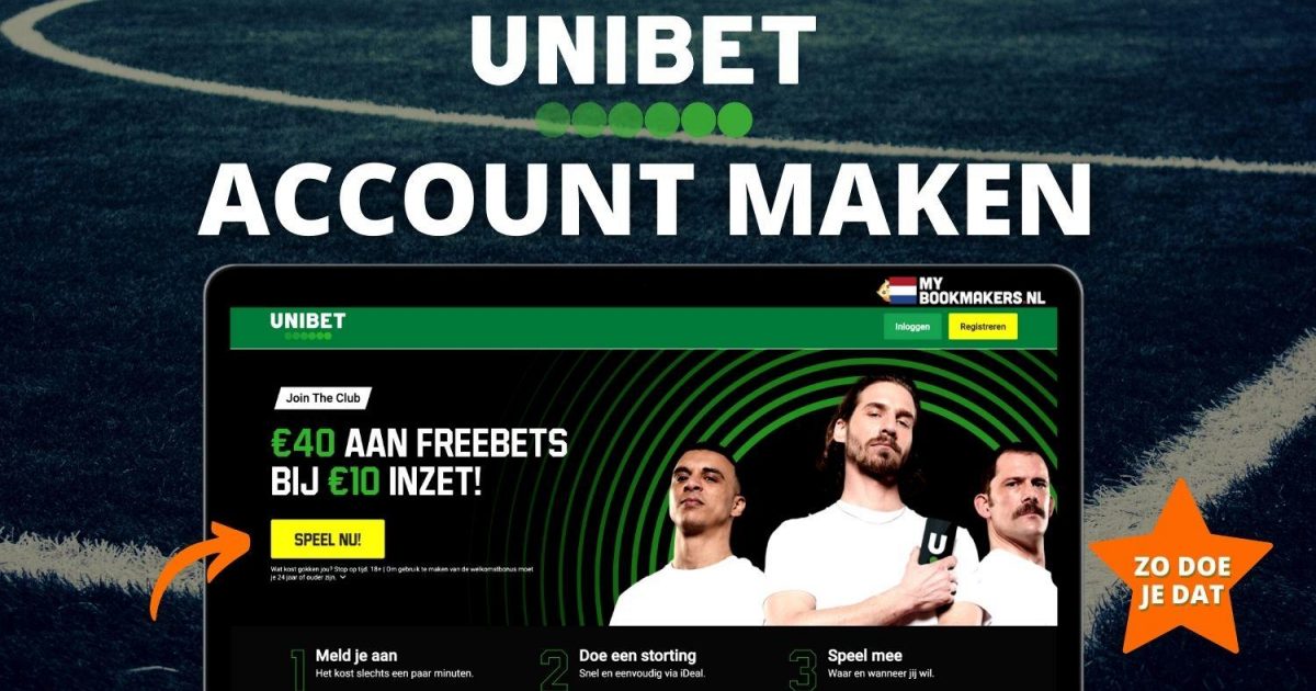 Unibet Account aanmaken