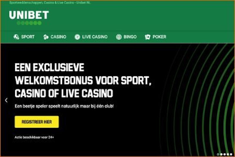 Schermafbeelding van Unibet account aanmaken proces in Nederland
